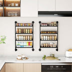 IBUYKE 4 Tier Spice Rack Wall Mount for Kitchen,Black TLJ016B - Image 3