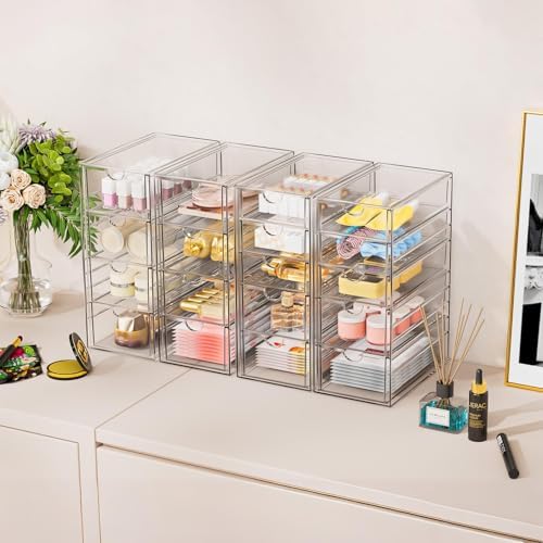 YFXCVSL 6-Pack Acrylic 31-Drawer Storage & Makeup Organizer for Desk - Image 2