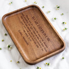Personalized Wooden Valet Tray for Father-in-Law, Custom Engraved Catchall Organizer, Wedding Gift from Son-in-Law Daughter-in-Law, Gift for Men - Image 6