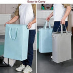 efluky Slim Laundry Basket, Narrow Laundry Hamper with Handles, Collapsible Dirty Clothes Hamper, Tall Laundry Bin for Laundry Room, Dorm and Bedroom, 19.8 Gallon (75L) Sky Blue - Image 5