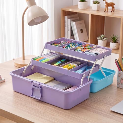 BTSKY 3-Layer Plastic Dividing Storage Box Craft Organizer and Storage - Image 3