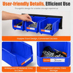 14pc Wall-Mounted Storage Organizer Mixed V1 V2 Combo Blue - Image 6