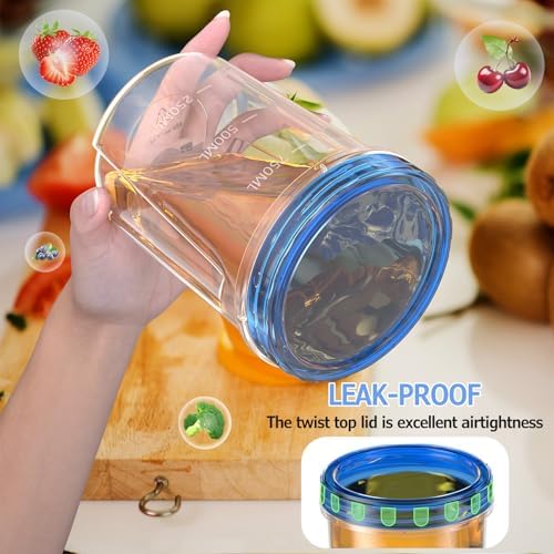 10 Pack-32 OZ Freezer Storage Containers, Small Plastic Food Storage Containers with Twist Top Lids, BPA Free and Reusable Meal Prep Containers Microwave/Dishwasher Safe - Image 5
