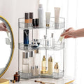 INVSSENE Corner Bathroom Countertop Organizer, Vanity Organizer Trays for Counter, Makeup Organizers, Perfume Tray, Skincare Shelf Storage Gifts for Women Girl Student (Smoky Gray 3 Tiers) by INVSSENEORGANIZERS