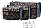 Vercord Purse Organizer Insert for Handbags Bag Organizers Inside Tote Pocketbook Women Nurse Nylon 13 Pockets Leopard Small - Image 3
