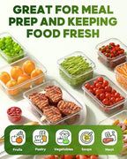 KEMETHY 60 PCS Food Storage Containers with Lids, Plastic Food Containers - Image 6