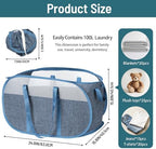 100L Collapsible Laundry Baskets, Tear Proof Pop Up Laundry Hamper with Dual Handles, Large Foldable Laundry Basket, Easy to Carry Laundry Hamper for Home, Laundry Room, Bedroom, Dorm, Travel Blue - Image 4