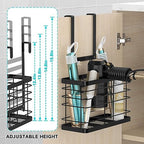 Hair dryer holder cabinet door - Hair tool organizer wall mount - Image 5