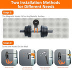 ENUODA Strong Magnetic Hooks Heavy Duty - Magnetic Wreath Hanger, Rare Earth Magnet Hook for Hanging Garden Tools, Drill, Hose, Broom, Cabinet, Tool Chest, Van, Container, Locker, 4 PCS - Image 6