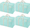 VENO 4 Pack Heavy Duty Moving Bags, Extra Large Storage Bags with Reinforced Handles & Strong Zippers, Foldable & Reusable Moving Box Alternative for Clothes & Dorm Storage by Veno