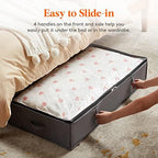 Lifewit 95L 4 Pack Under Bed Storage Containers, Large Capacity Blanket Storage Bags with Reinforced Handle, Organization and Storage for Comforters, Sheets, Clothes, Bedroom, College Dorm, Grey - Image 3