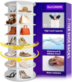 RUNSUNSPRI 7 Tier Rotating Shoe Rack 360°Rotating Shoe Rack Tower by RUNSUNSPRI