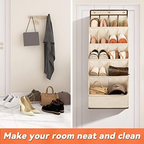 1 Pack Over the Door Shoe Organizers, Hanging Organizers with Large Pockets - Image 4