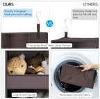 GRANNY SAYS 3-Shelf Hanging Closet Organizer, Foldable Storage, Dark Brown | 33 lb Capacity, No-Sag Support, Keeps Clothes Neat, Folds Flat, Fits RV, Dorm & Small Closets - Image 5