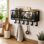 Deer Metal Wall Mail Organizer Wall Mounted Key and Mail Holder Mail Basket Hanging Mail Sorter and Key Organizer for Entryway Bedroom Bathroom - Image 4
