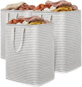 Lifewit 3 Pack Laundry Basket 90L Each, Collapsible Clothes Hamper with Reinforced Handles, Freestanding Waterproof Design for Bedroom and Laundry Room, Grey 270L Total by Lifewit