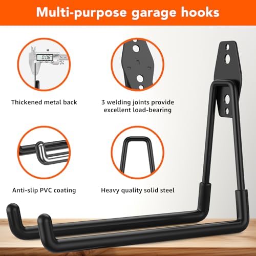 42-Pack Heavy Duty Wall Mount Garage Hooks - Image 3