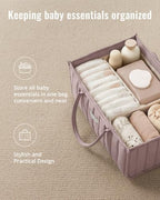 Blissful Diary Baby Diaper Caddy Organizer, Nursery Storage, Mauve Pink - Image 4