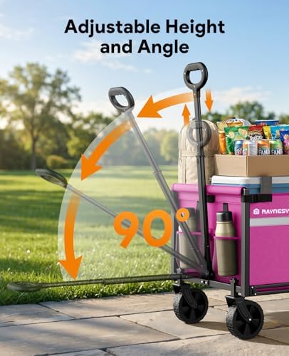 Collapsible Wagon Cart with Wheels, 220LBS for Grocery Shopping Camping - Image 6