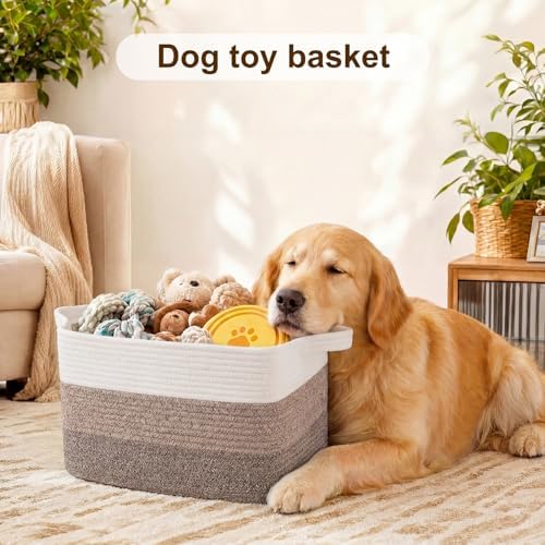 OIAHOMY Cotton Rope Storage Baskets for Organizing Gradient Yellow 3-Pack - Image 5