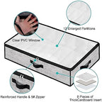 Under Bed Shoe Storage Organizer 2pc Fits 24 Pairs Container Boxes - Image 2