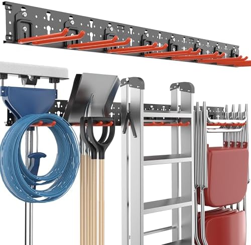 EVERHANGER Garage Tool Storage Organizer, Wall Mount Garden Tool Rack by ToolStorageOrganizer