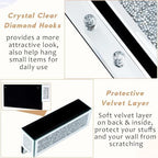 Crushed Diamond Key and Mail Holder for Wall, Crystal Mail Organizer Wall Mount, Mirror Mail and Key Holder Wall Mount for Entryway and Home Decor - Image 4