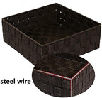 Posprica Woven Storage Baskets for Organizing, Small Baskets Cube Bin Container Tote Organizer Divider for Drawer, Closet, Shelf, Dresser, Set of 4(Brown) - Image 4