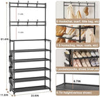 Shoe Rack 5 Tier Shoe Organizer Storage 15-20 Pairs for Closet Entrance - Image 3
