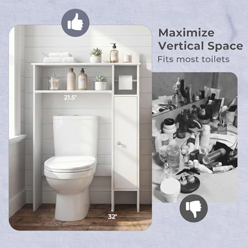 Casart Bathroom Space-Saving Over-The-Toilet Storage Shelf Bathroom Storage Cabinet Organizer (42" Height) - Image 5
