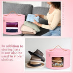 Chunful Hat Box for Women Storage Cowboy Hat Box, Pink, Height 10.2 Inches - Image 5