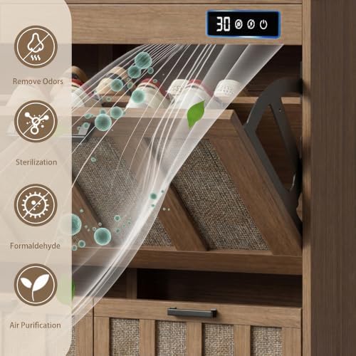 ChooChoo Shoe Storage Cabinet with 2 Flip Drawers and Deodorizer - Image 4