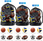 BROTOU Extra Large Mesh Ball Bag, Drawstring Socce Bag for Coach - Image 2
