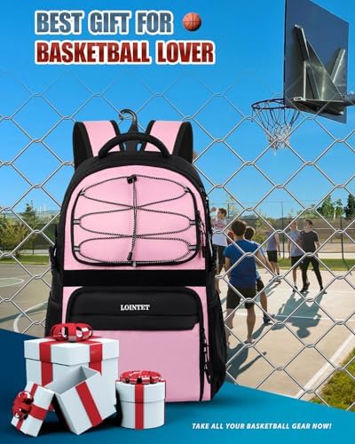 LOINTET Basketball Bag Backpack with Ball Holder Shoes Compartment, Large Basketball Accessories Sports Bag - Image 6