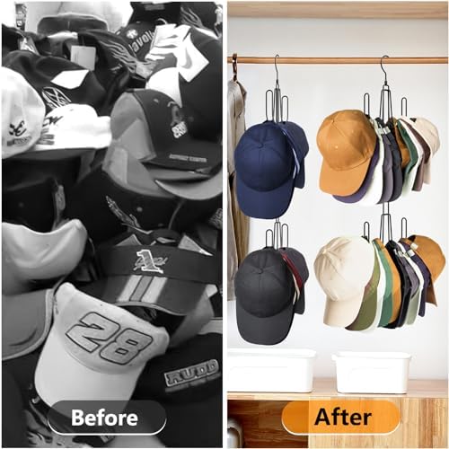 NANATI Hat Hangers for Closet, Stainless Steel Hat Organizer, Hat Racks for Baseball Caps, Cap Organizer for Baseball Caps, 1 Pack - Image 5