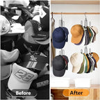 NANATI Hat Hangers for Closet, Stainless Steel Hat Organizer, Hat Racks for Baseball Caps, Cap Organizer for Baseball Caps, 1 Pack - Image 5