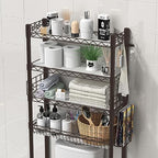 Hodonas Over Toilet Storage Shelf, Espresso, 26.97" x 9.84" x 67.32" - Image 4