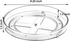 2 Pack Clear Lazy Susan Turntable Organizer, 9.25Inch 360 Rotating Makeup Organizer for Vanity, Desktop Cosmetics Display Cabinet and Perfume Organizer for Small Spaces in Kitchen, Bathroom, Dorm - Image 2