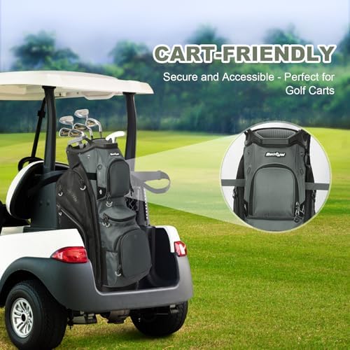 15 Way Golf Cart Bag with Organizer Top, Golf Club Cart Bag for Men - Image 6