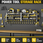 66" W Power Tool Organizer Wall Mount,4-Layer,18 Cordless Drills - Image 4