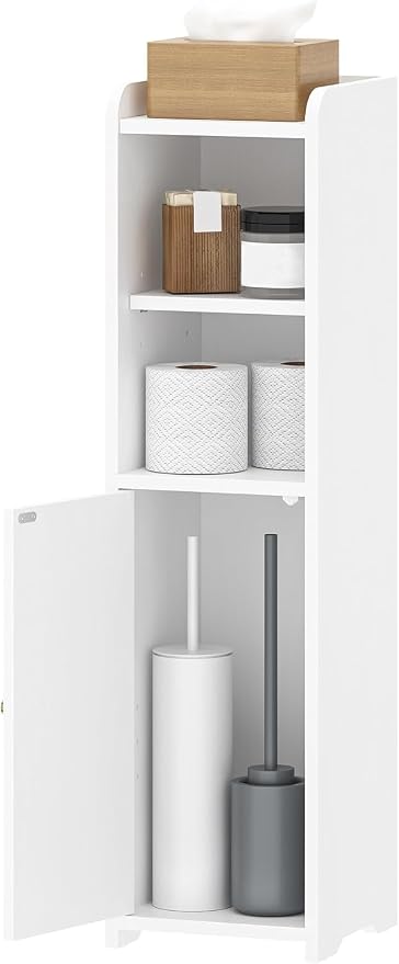 Hzuaneri Bathroom Storage Cabinet, Narrow Toilet Paper Cabinets with Doors - Image 9