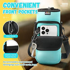 Nuovoware Water Bottle Carrier Bag, 25oz/32oz, Blue-green - Image 2