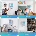 4-Tier Wall File Organizer and Mail Organizer with 5 Hooks, White - Image 7