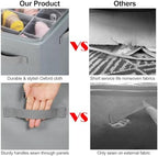 TOPIA HOME Shoe Organizer for Closet 2 Pack, Foldable Shoe Box with Adjustable Dividers and Clear Cover, Space Saving Shoe Storage Organizer Cabinet with Reinforced Handles, Fits 40 Pairs, Gray, TP11G - Image 6