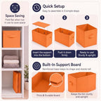 Yinder 6 Pcs Cube Storage Bin, Rainbow Colored 14''x10''x8'' Storage Cubes - Image 4