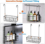 YUOROS 304 Stainless Steel Hanging Shower Caddy (Black) - Image 5