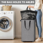 Goodpick 75L Laundry Basket with Wheels & Removable Wash Bag for Dorm - Image 4