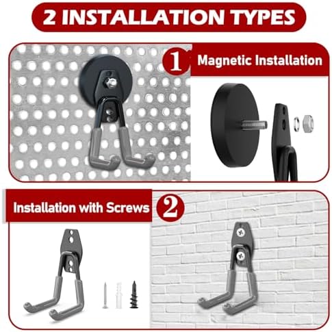 3-H Heavy Duty Magnetic Hooks, Large Magnet Hooks,4 Pack Gray - Image 4