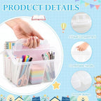 WILLBOND 12 Pcs Classroom Storage Caddies Stackable Utility Caddy, Clear - Image 5
