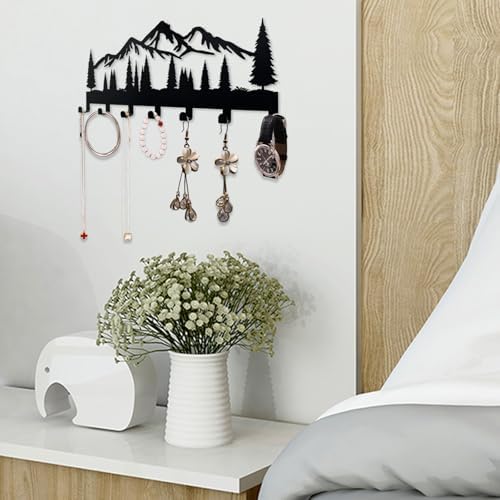 Key Holder Wall Mount, Metal Key Holder for Wall with Hooks - Image 4
